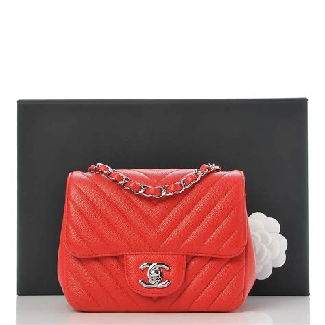 chanel square flap chevron